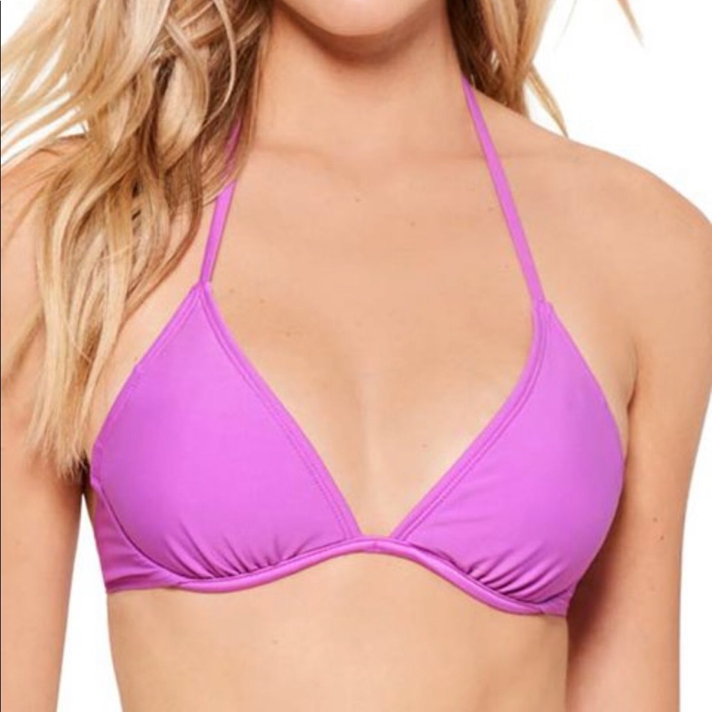 Orchid Half-Wire Triangle Bikini Top